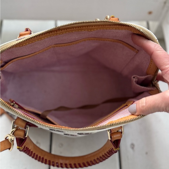 Dooney & Bourke White and Brown Satchel - Picture 3 of 3